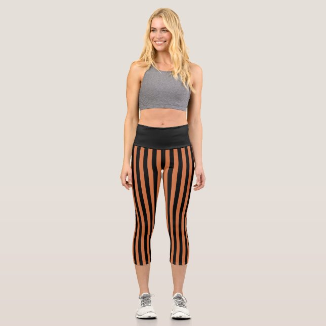 Black and Orange Capris (Front)
