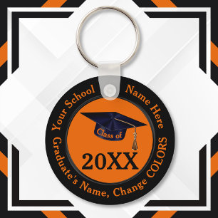 Black and Orange, Class Reunion Keepsakes, Reunion Key Ring