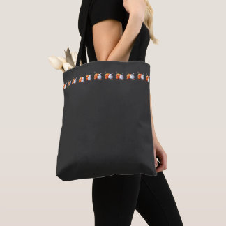 Black and Orange Cute Happy Halloween Tote Bag