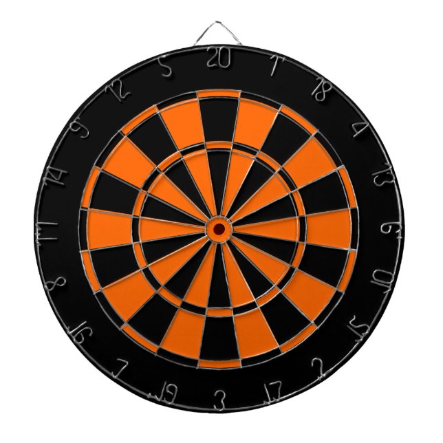 black and orange dartboard (Front)