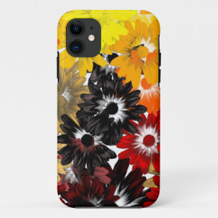 Black and orange floral iPhone 11 case