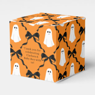 Black and Orange Halloween Theme Baby Boo Shower Favour Box