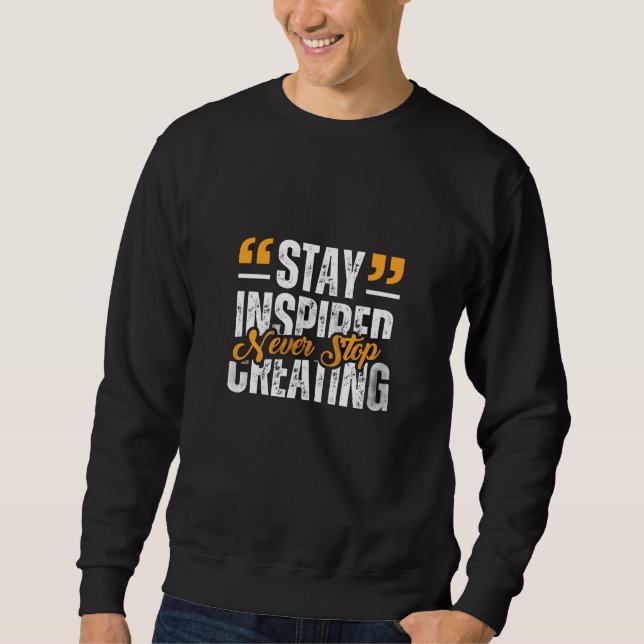 Black and Orange Modern Typography  Sweatshirt (Front)
