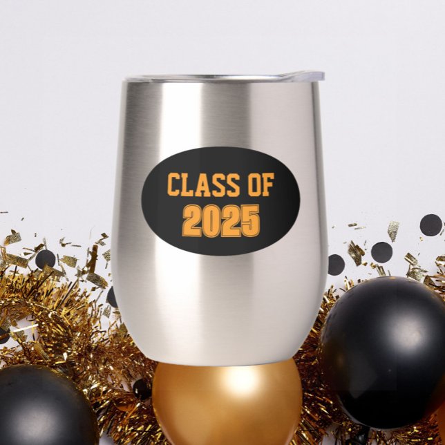 Black and Orange School Colours Class Year (In Situ (Graduation Party))