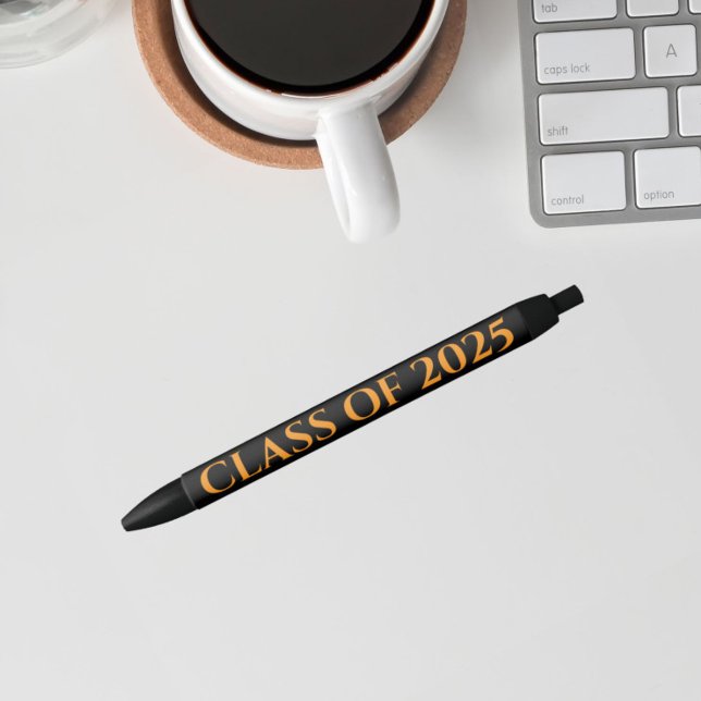 Black and Orange School Colours Class Year Ink Pen (In Situ)