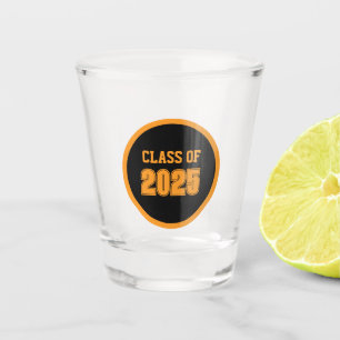 Black and Orange School Colours Class Year Shot Glass