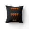 black and orange skull Halloween pillow