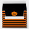 Black and orange stripe pumpkin Halloween envelope