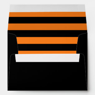 Black and Orange Stripes Envelope