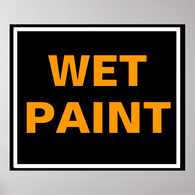 Black and Orange Wet Paint Poster (Front)