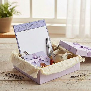 Black and Periwinkle Musical personalised  Notepad