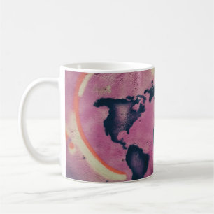 Black and pink abstract art coffee mug