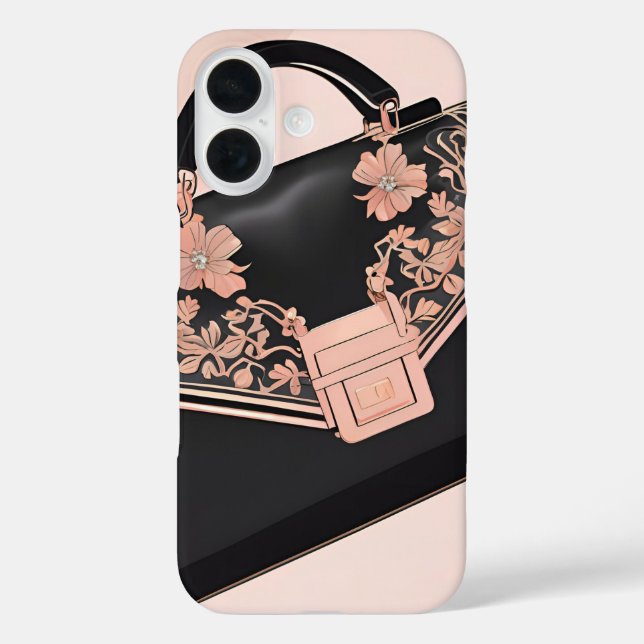 Black and pink AI art  Case-Mate iPhone Case (Back)