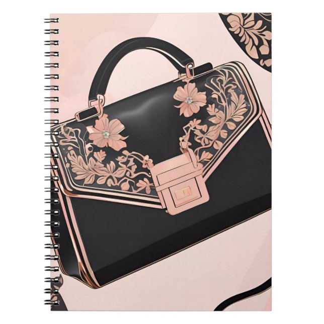 Black and pink AI art  Notebook (Front)