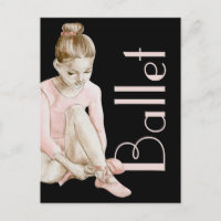 Black and Pink Ballet Ballerina