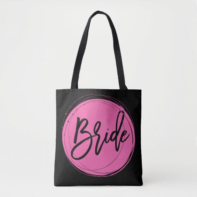 Black And Pink Bride Wedding Bags (Front)