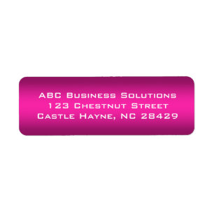Black and Pink Business Return Address Sticker
