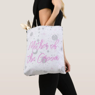 Black and Pink Celestial Mother of the Groom Tote Bag