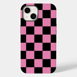 Black and Pink Chequered iPhone / iPad case