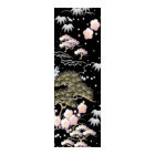 Black and Pink Cherry Blossom Tree Sakura Pattern