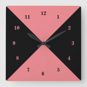 Black and Pink Clock - Custom Colour