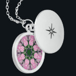 Black and Pink Cute Floral Fashion Motif Monogram  Sterling Silver Necklace<br><div class="desc">Black and Pink Cute Floral Fashion Motif Monogram Art Print Introducing the "Black and Pink Cute Floral Fashion Motif Monogram Art Print, " a striking and stylish piece that combines floral elegance with modern flair. The 'Azusa' text incorporated into the pattern adds a unique touch, creating a modern and eye-catching...</div>