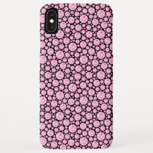 Black and Pink Diamond Bling Pattern iPhone XS Max Case