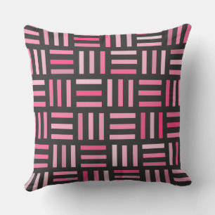 Black and Pink Geometric Cushion