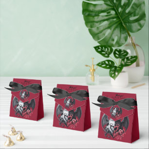 Black and Pink Gothic Wedding Cats Favour Boxes