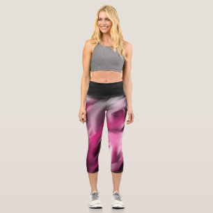 Black and pink gradient High Waisted Capris