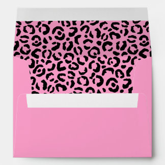 Black and Pink Leopard Girly Glam Envelope