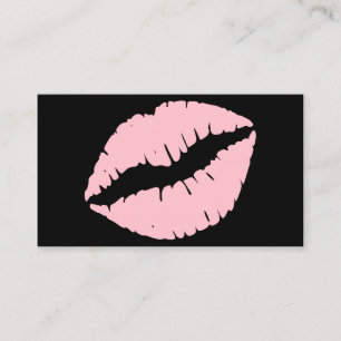 Black and Pink Lips Business Card