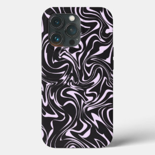 Black and Pink Marble Abstract Pattern  iPhone 13 Pro Case
