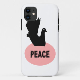 Black and Pink Peace Dove iPhone 5 Case