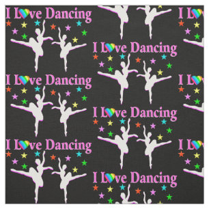 BLACK AND PINK SUPER STAR DANCER FABRIC