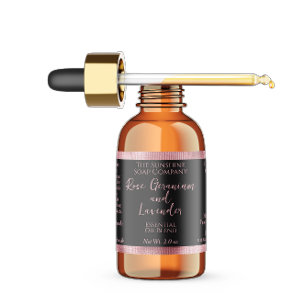 Black and Pink Waterproof Dropper Bottle Label