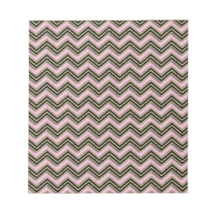 Black and Pink Zigzag Pattern Notepad