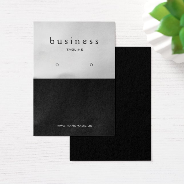 Black and Platinum Earring Display (Desk)