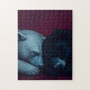 Black and Polar Bear Jigsaw Puzzle