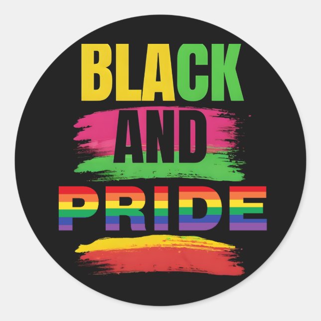 Black and pride sticker sheet (Front)