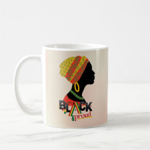 Black And Proud African American Girl Coffee Mug