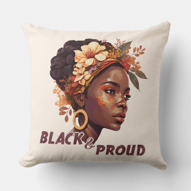 Black and Proud  Cushion (Front)