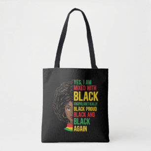Black and Proud   Unapologetic   Black Queen Tote Bag