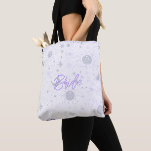 Black and Purple Celestial Bride Tote Bag