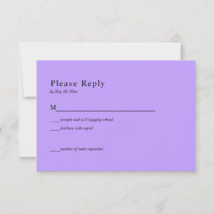 Black and Purple Celestial Wedding RSVP Card