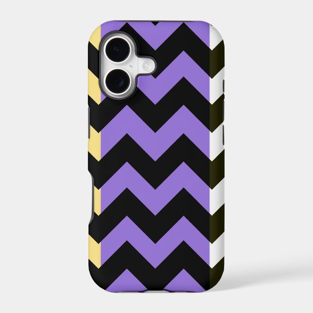Black and Purple Chevron Zigzap Pattern (Back)