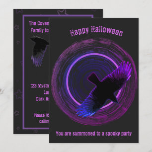 Black and Purple Crow Halloween