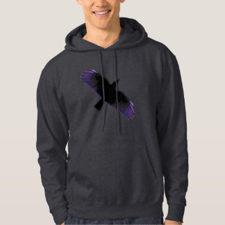 Black and Purple Crow Hoodie