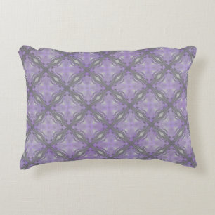 Black and Purple Diamonds with Waves Decorative Cushion