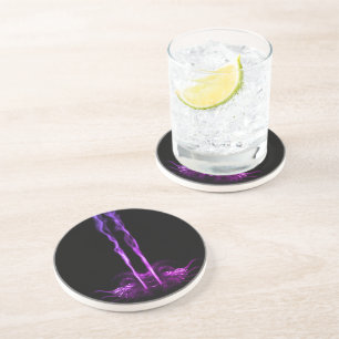 Black and Purple Dragon Smoke Coaster